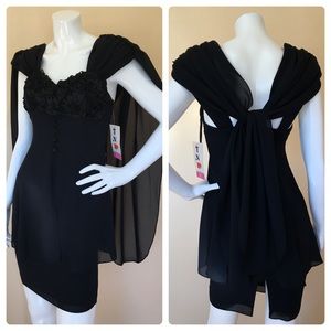 LBD Gorgeous Black Cocktail Dress NWT Size 3/4